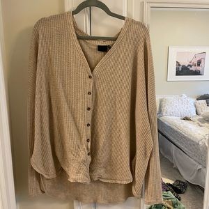 UO cozy waffle top